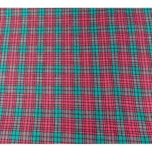 Red & Green Plaid Fabric 1/2 yard x 35" Craft Sewing Material